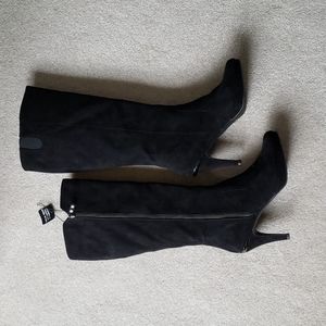 NWT Liz Claiborne Black Knee Length Boots, Size 9.5